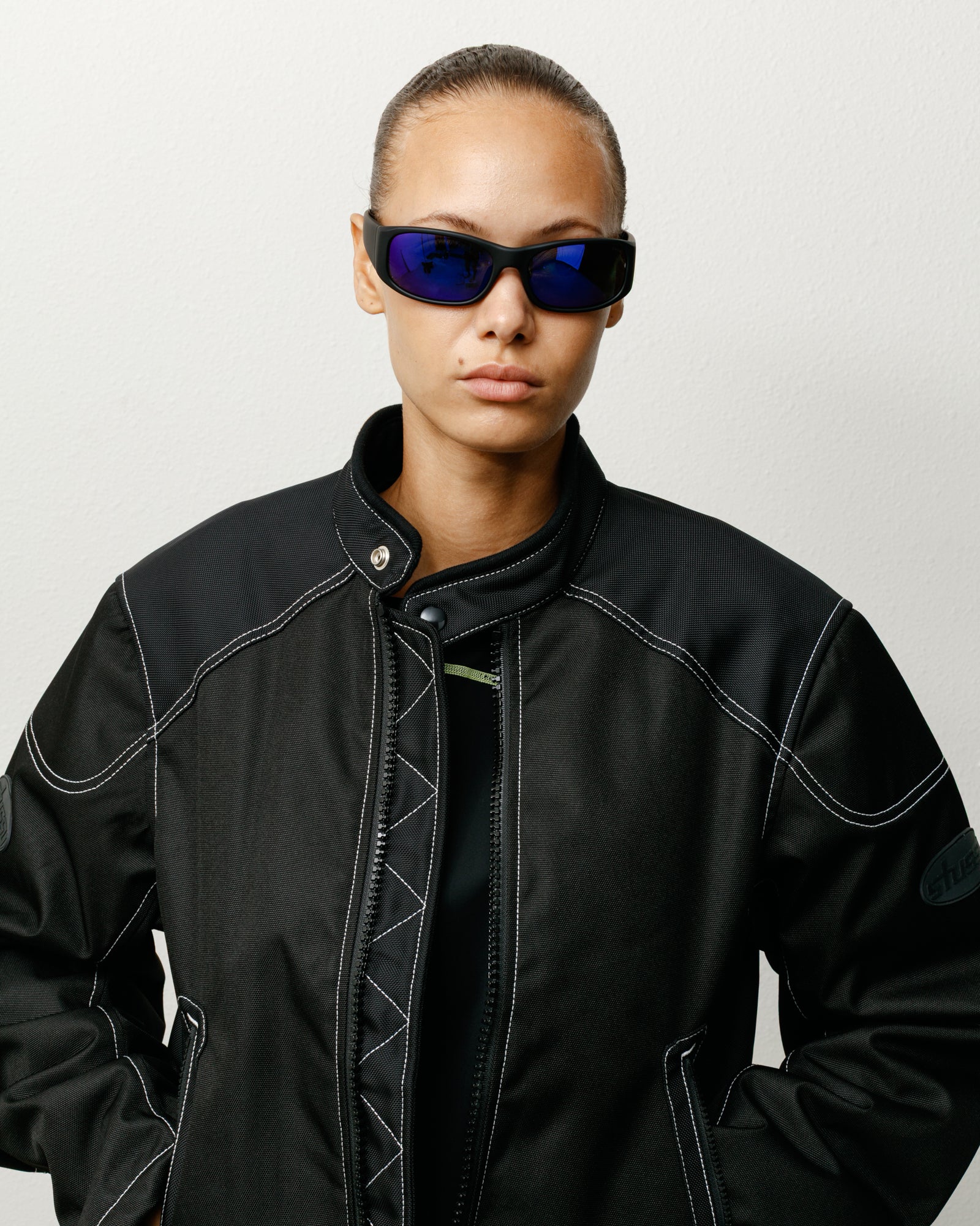 Mikey Sunglasses Accessories In Rubr Blk/polr Drk Blu Lens