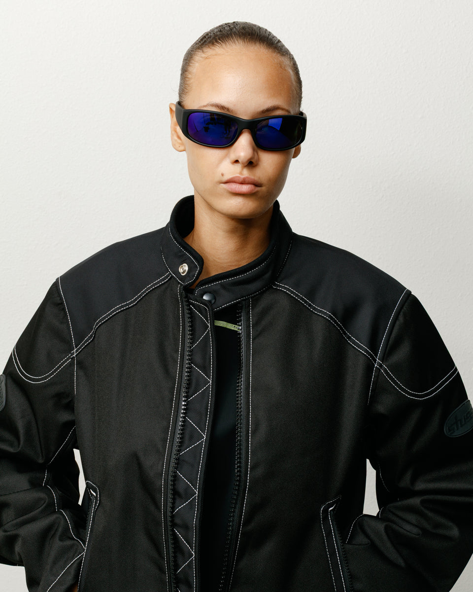 Mikey Sunglasses Accessories In Rubr Blk/polr Drk Blu Lens