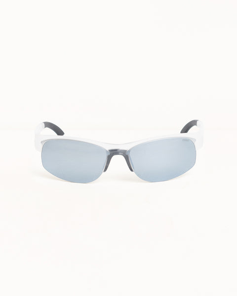 Hiro Sunglasses Unisex In Frost Clear / Mirror Lens