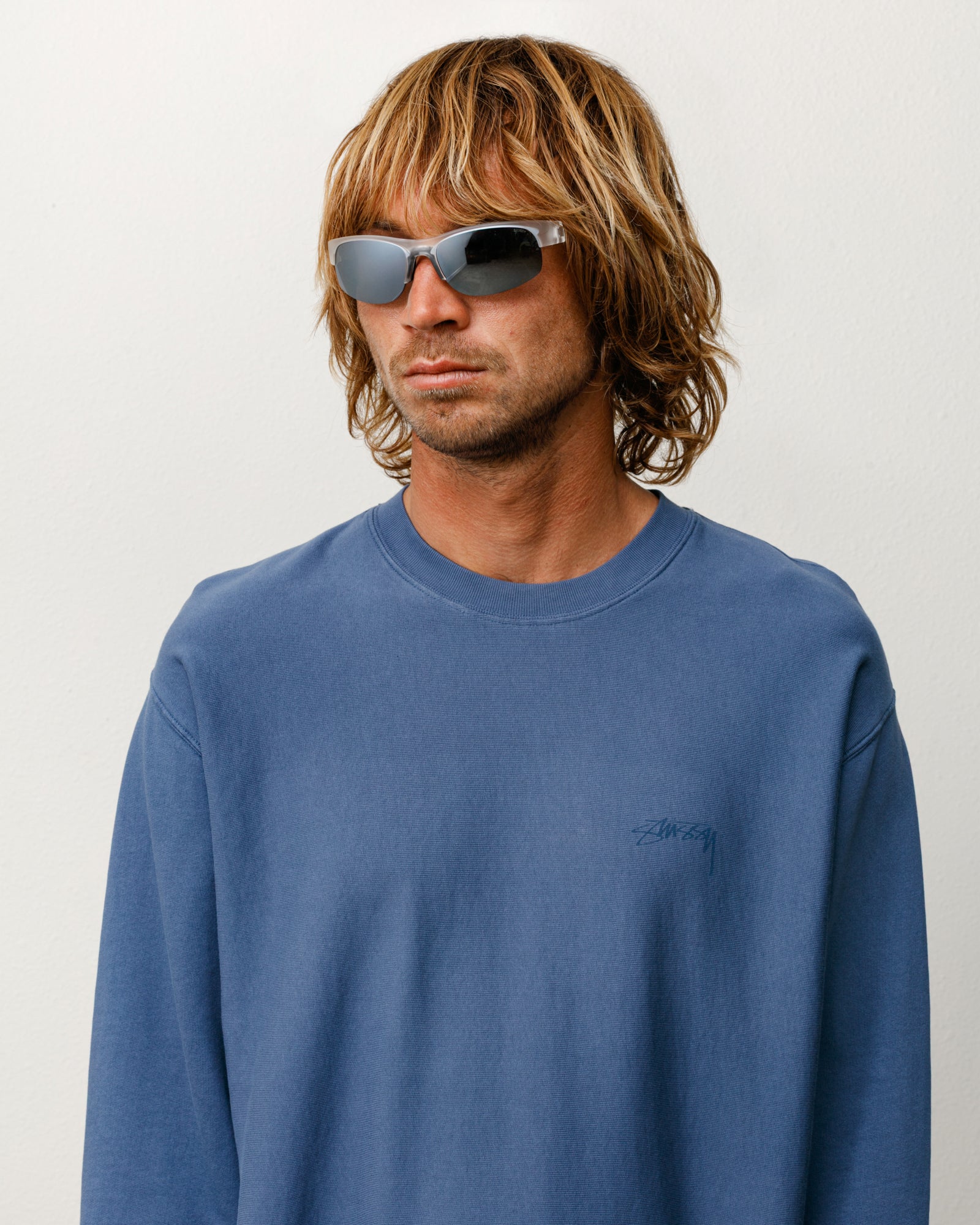 Hiro Sunglasses Unisex In Frost Clear / Mirror Lens
