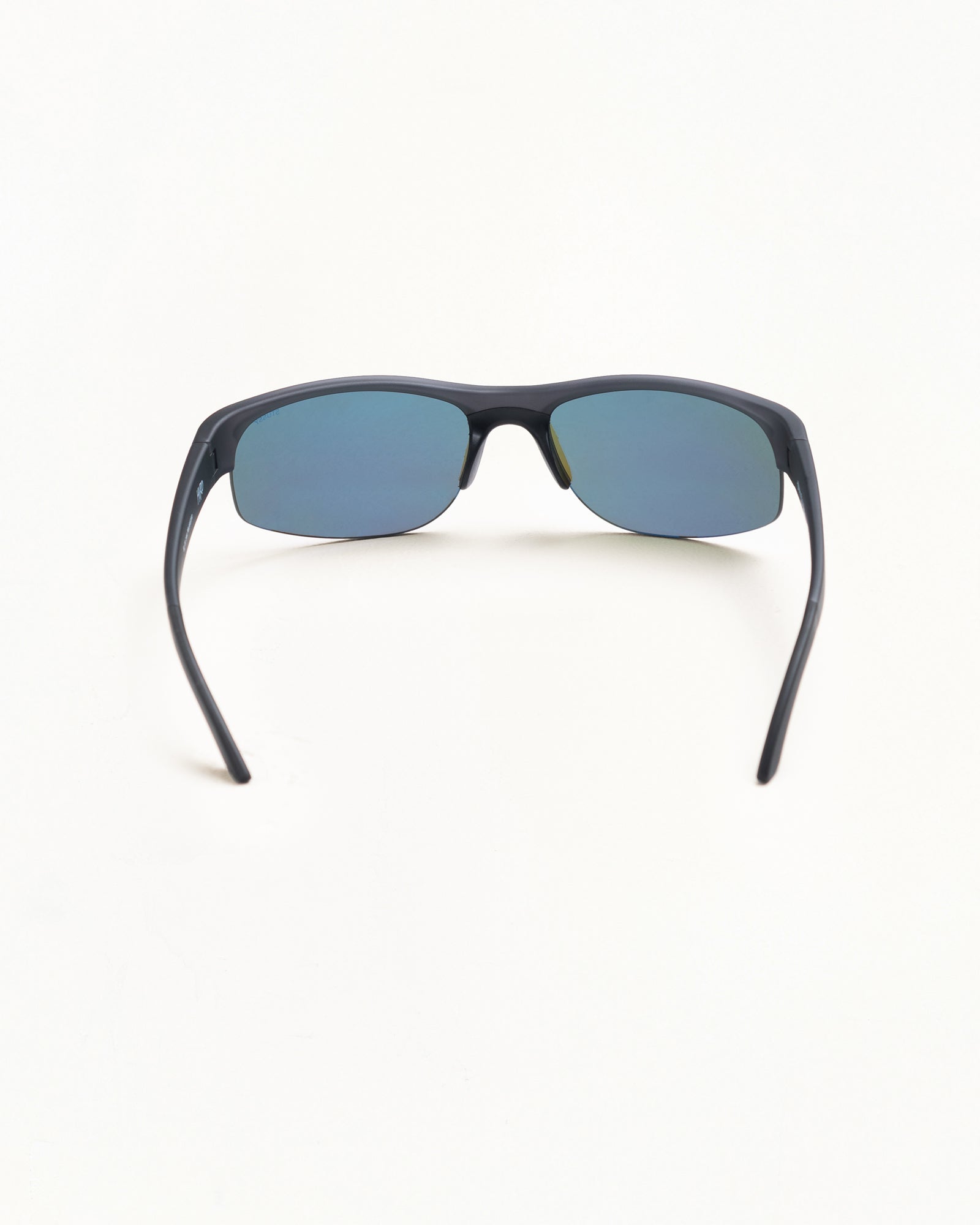 Hiro Sunglasses Unisex In Frost Black/blue Mirror Lens