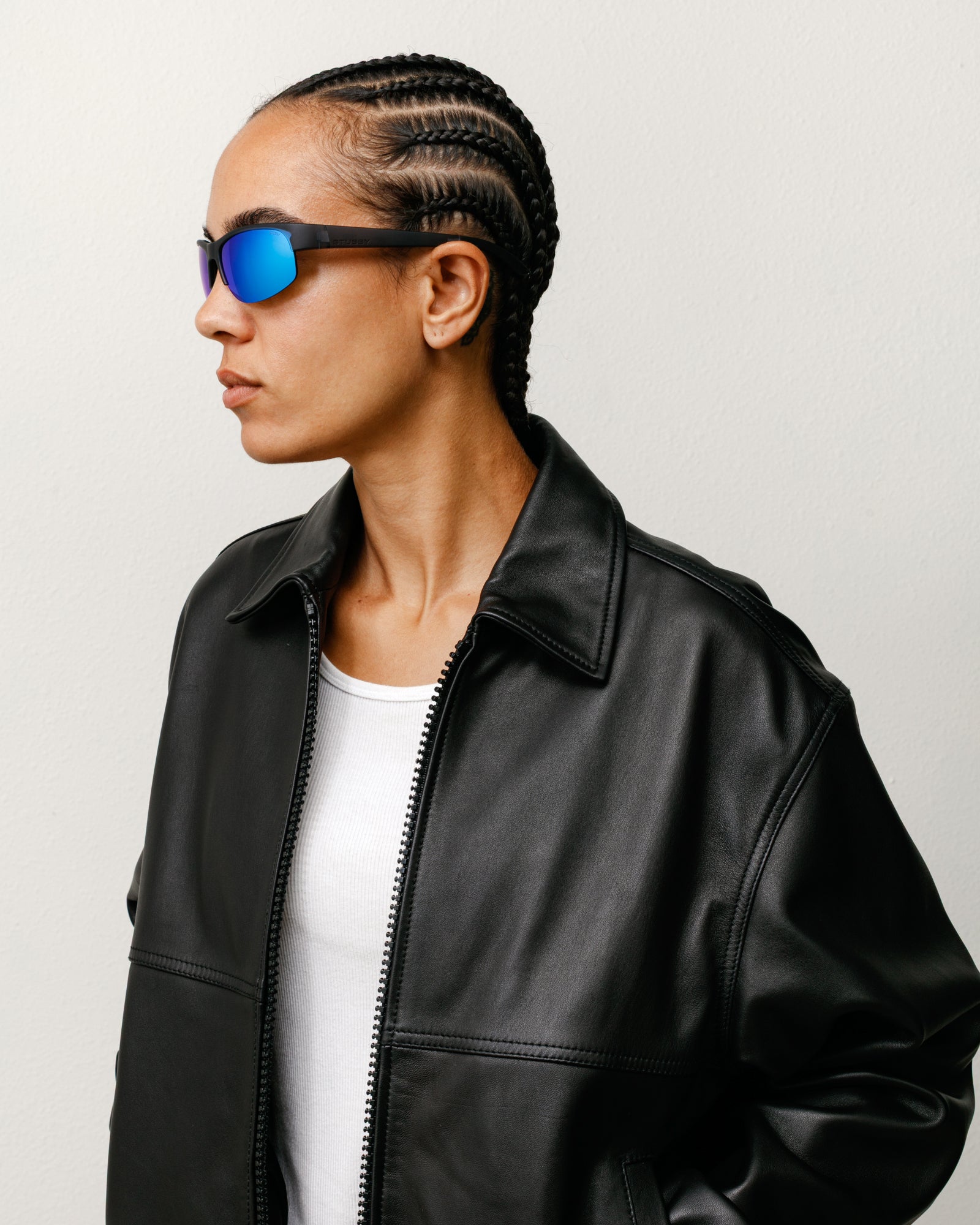 わ*び様 Stussy Sunglasses Hiro Sunglasses – Frost Black/Blue Mirror Lens | Eyegear | Stüssy