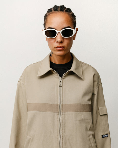 Roman Sunglasses Unisex In Bone/black Lens