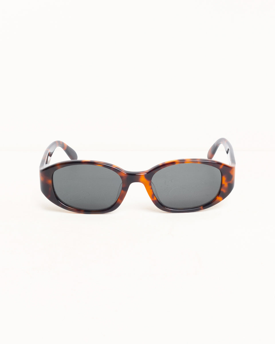 Roman Sunglasses Unisex In Brown Tortoise/black Lens