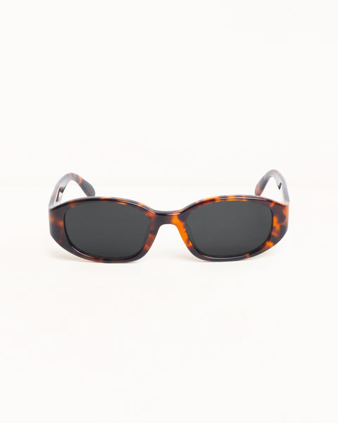 Roman Sunglasses Unisex In Brown Tortoise/black Lens