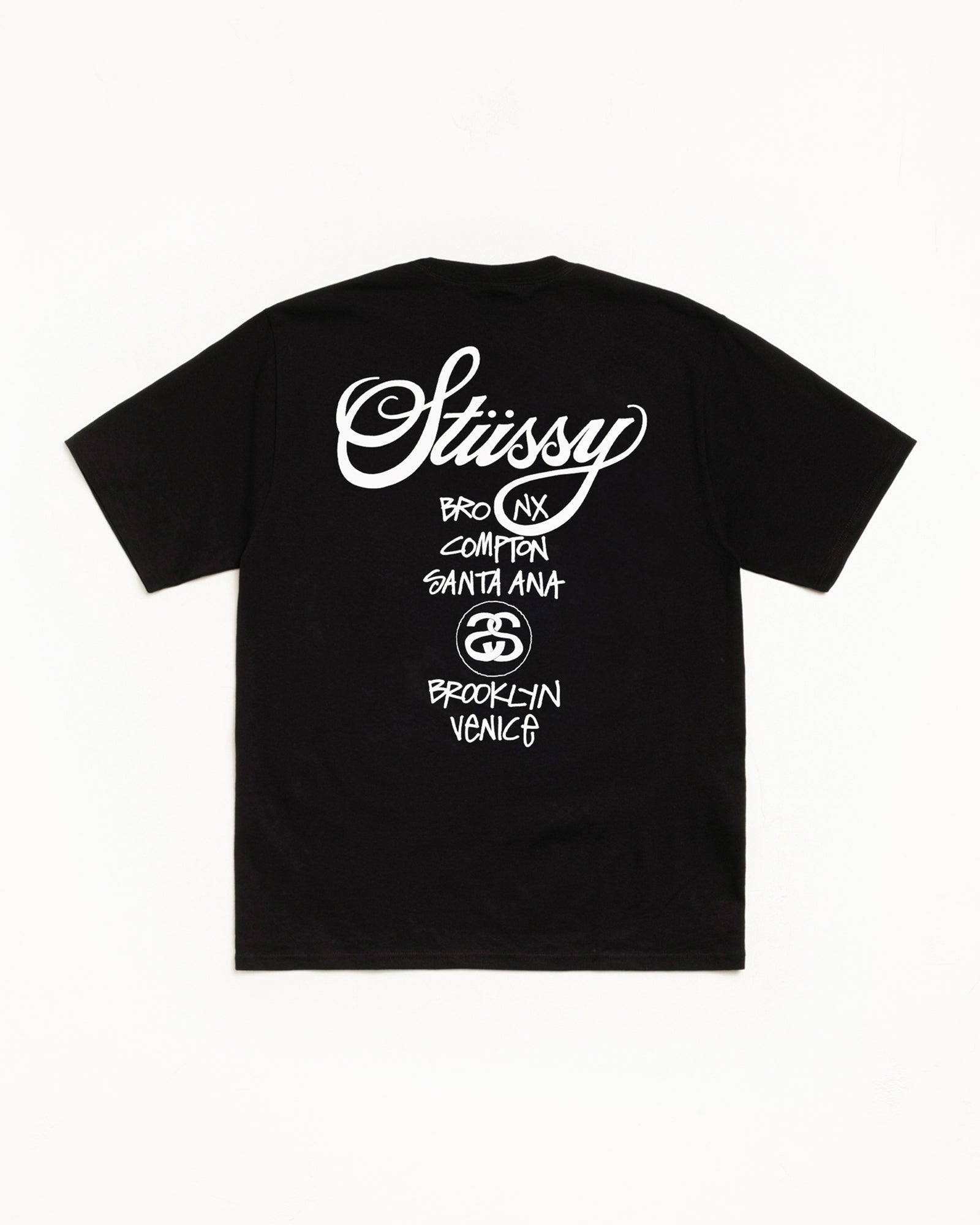 World Tour Tee – Black | Tees | Stüssy Europe