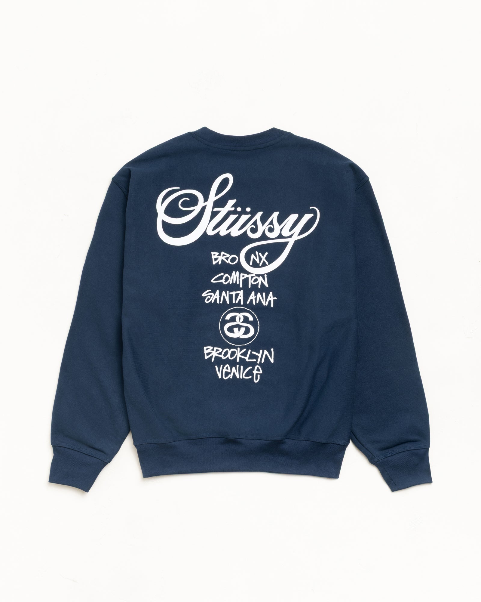 World Tour Crew – Navy | Sweats | Stüssy Europe