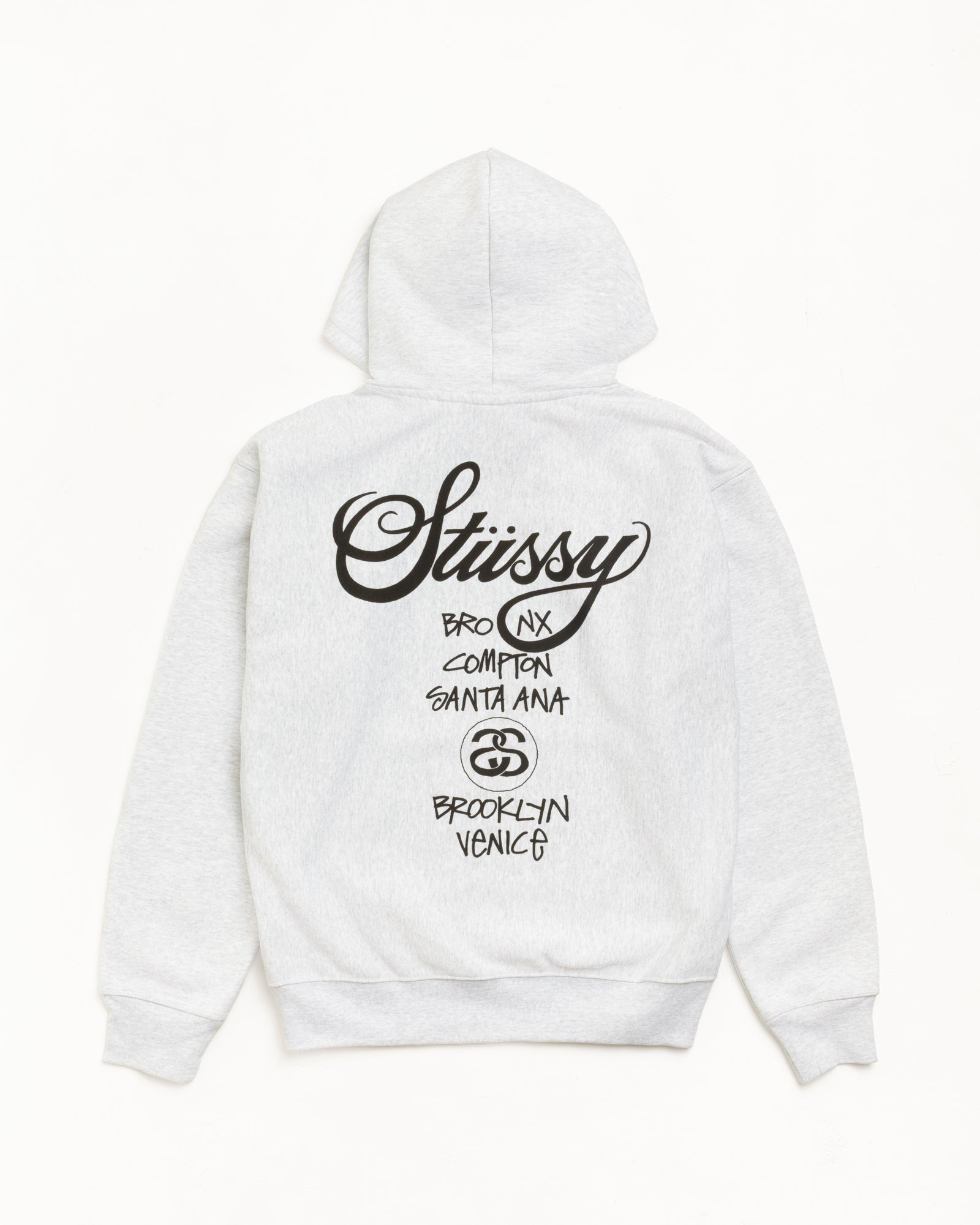 World Tour Hoodie – Ash Heather | Sweats | Stüssy Europe