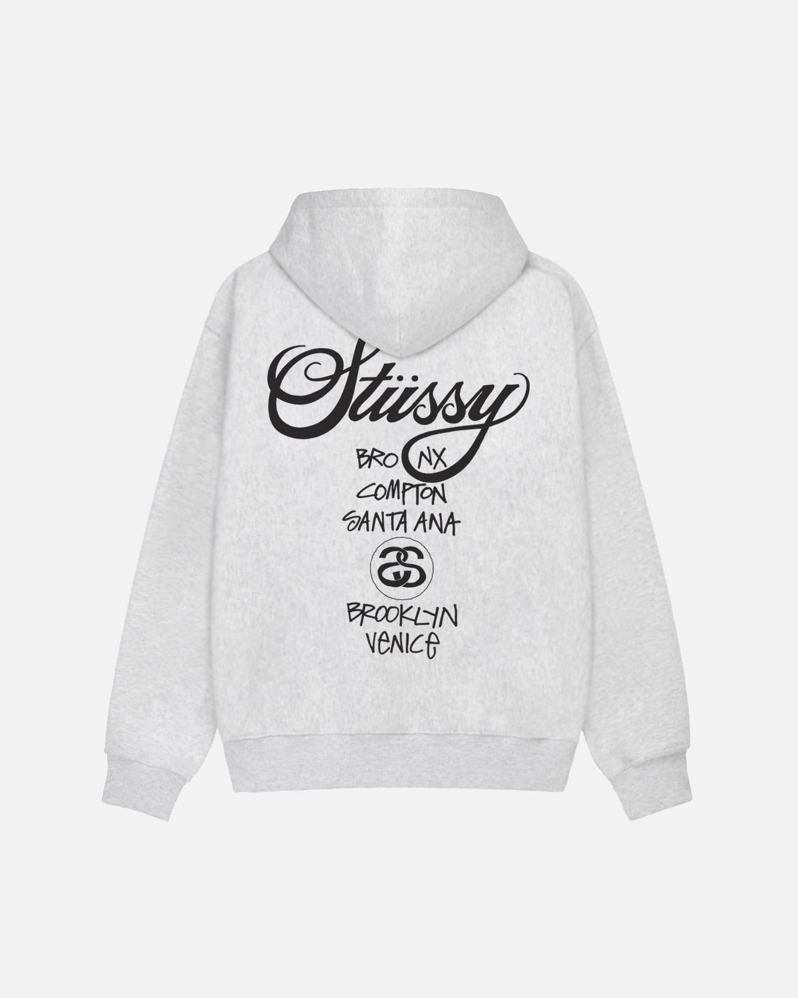 World Tour Zip Hoodie in ash heather – Stüssy Europe