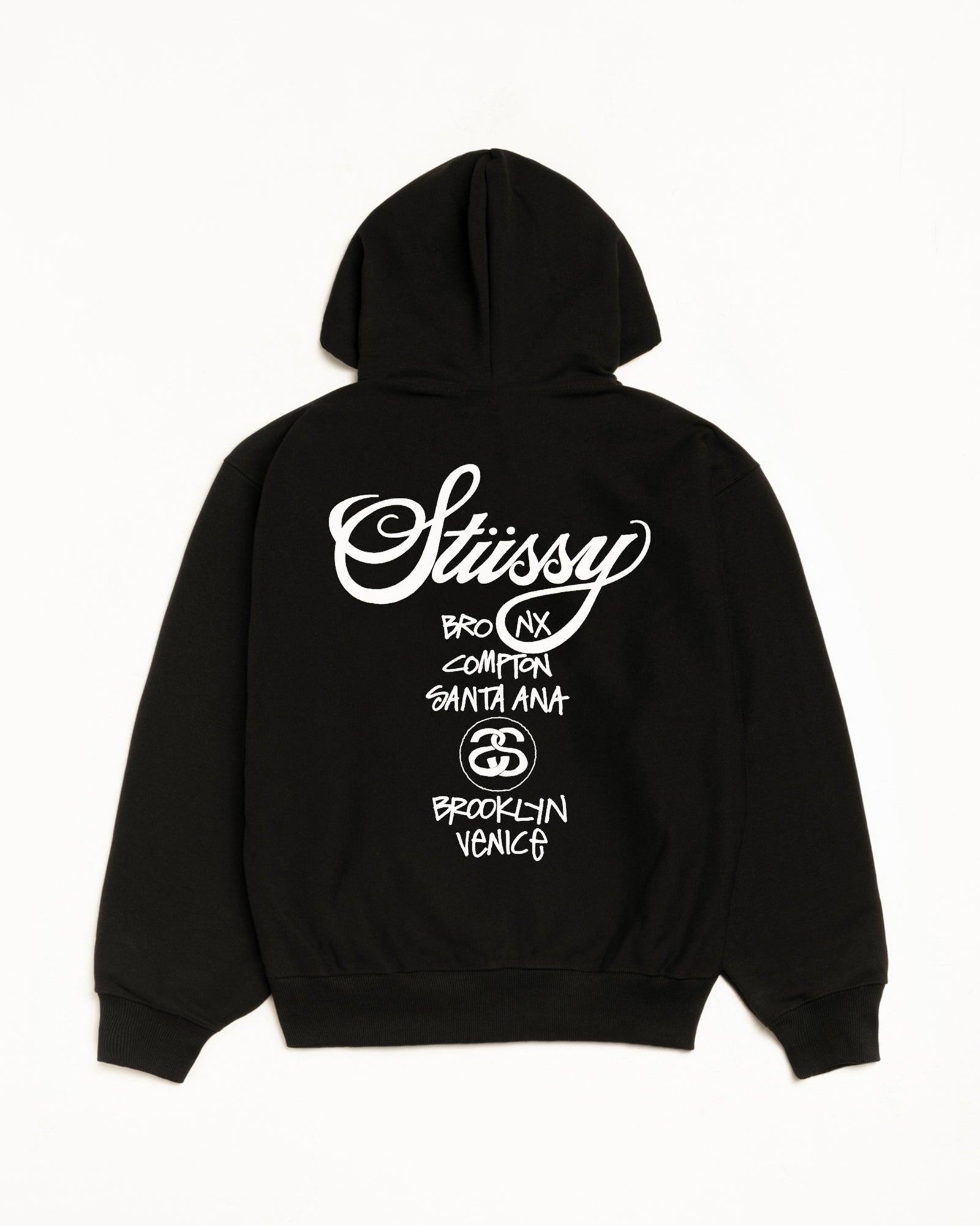 L012 Stussy World Tour Hoodie ジップパーカー S World Tour Zip Hoodie – Black | Sweats | Stüssy Europe