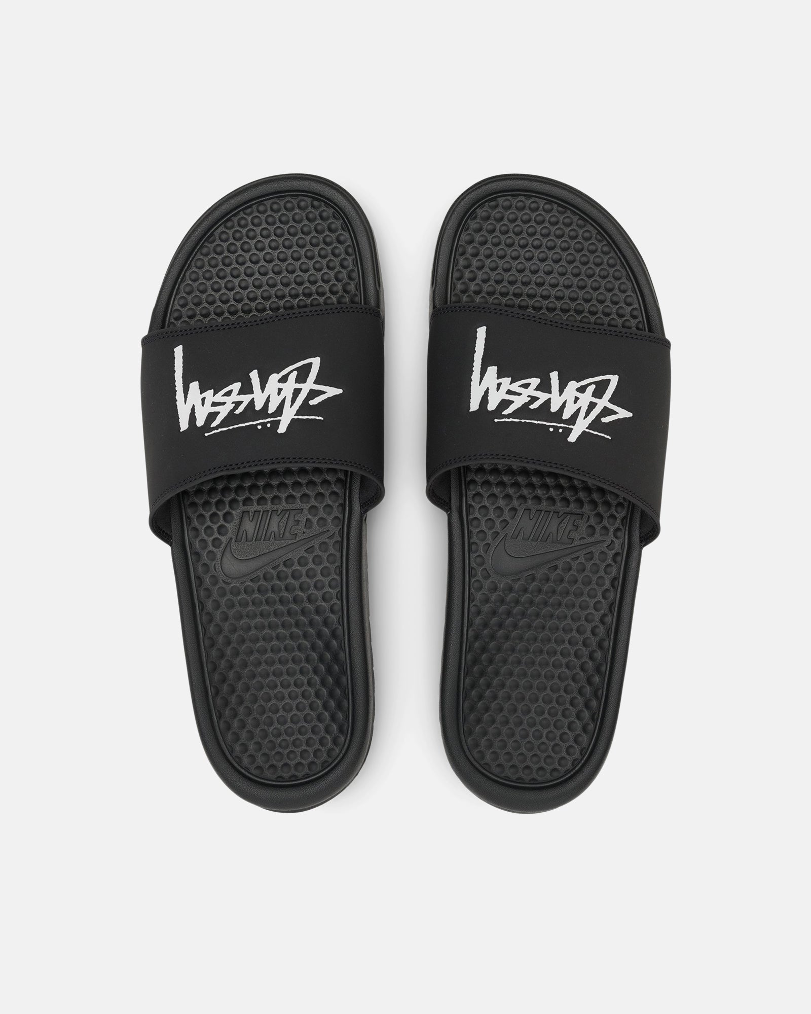 Stussy × Nike Benassi Slide Off Noir