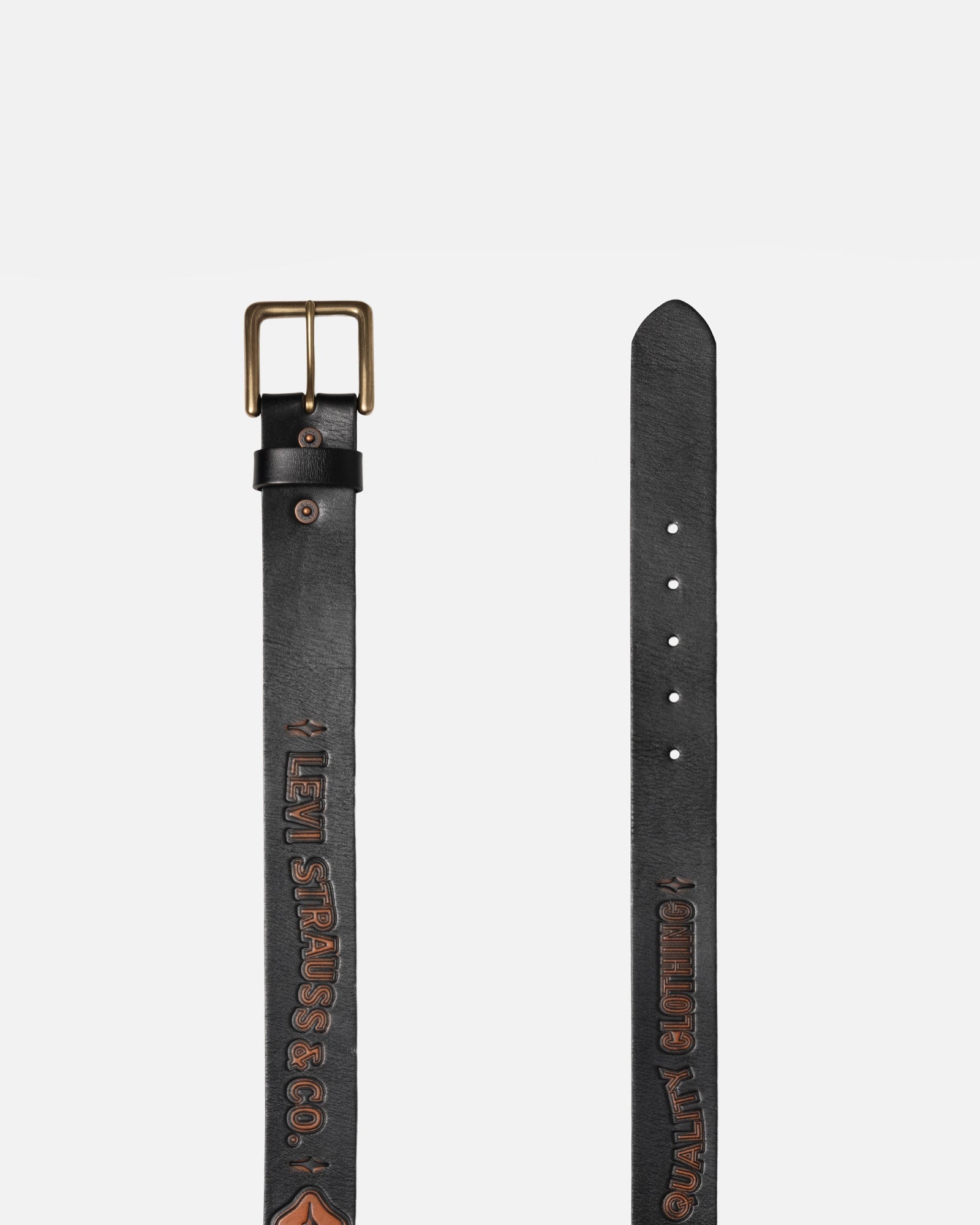 STÜSSY × Levi's Embossed Leather Belt - 小物