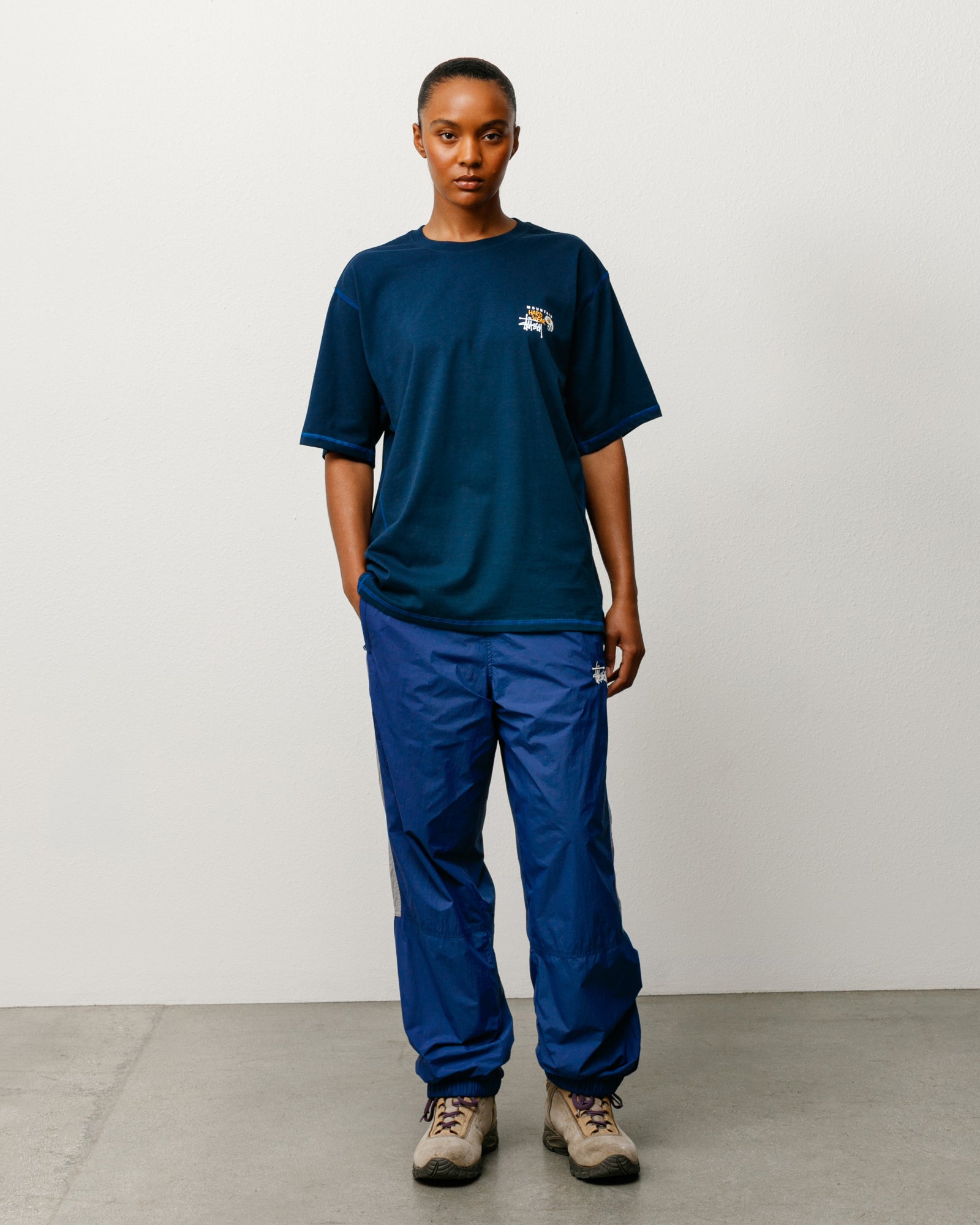 Mhw Stussy Tee Unisex Short Sleeve In Hardwear Navy