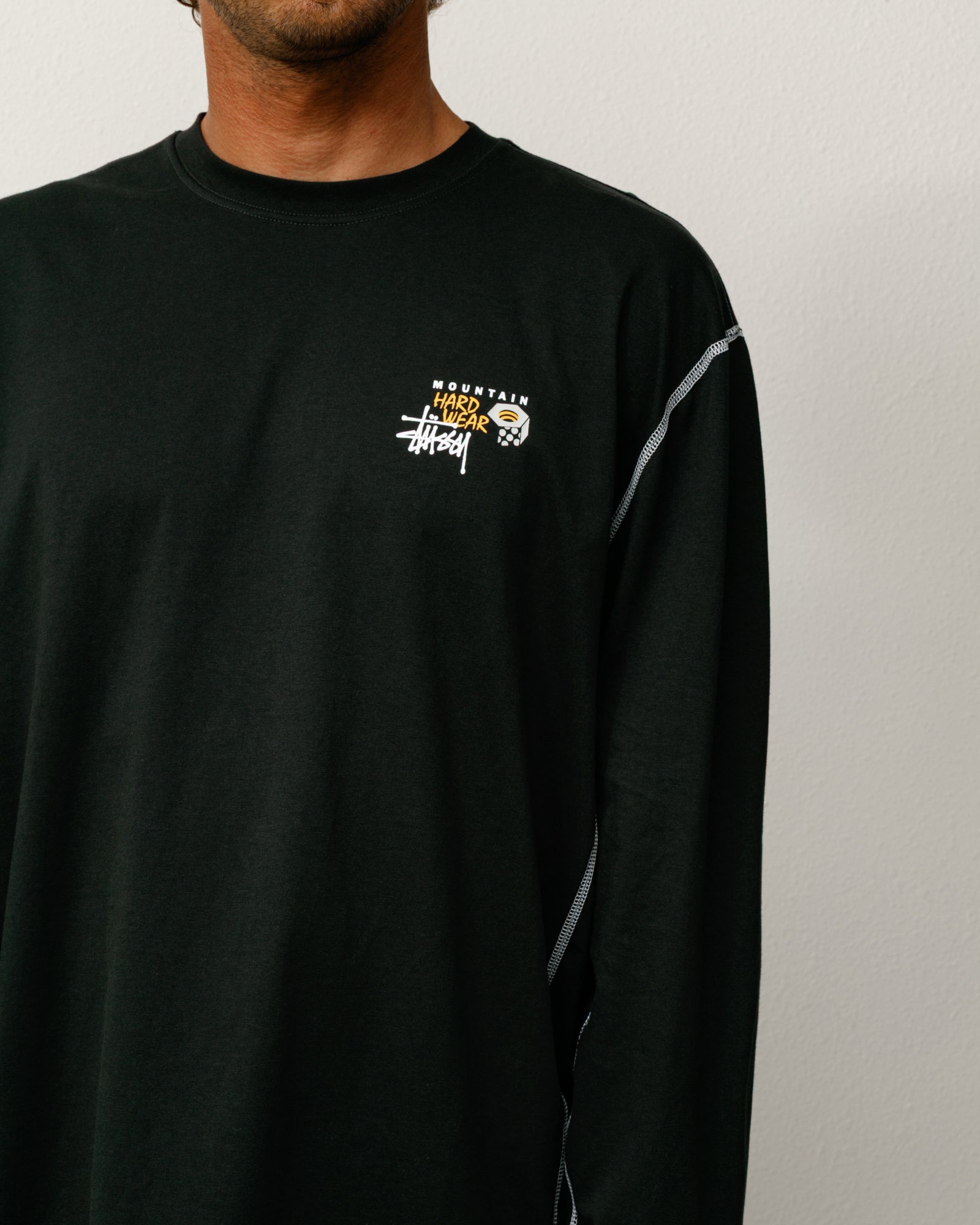 Stussy X Mhw Ls Tee Mens Long Sleeve In Stealth Grey