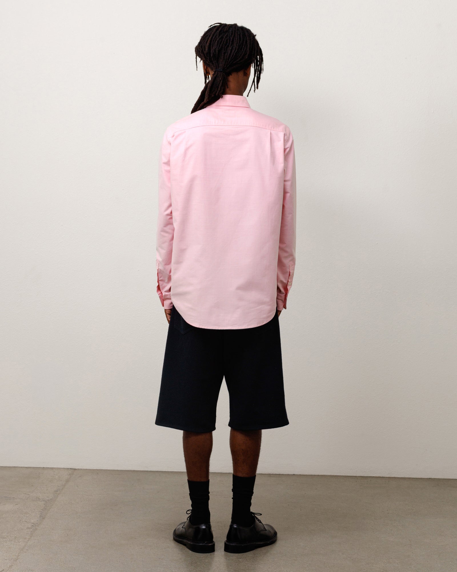 Button Down Shirt Unisex Long Sleeve In Pink
