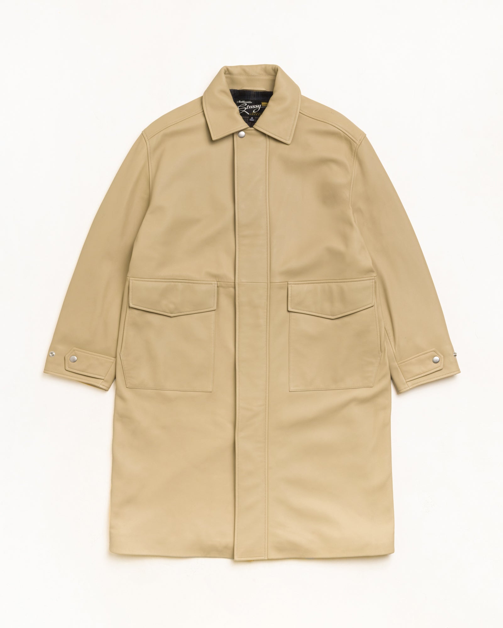 Leather Duster Unisex Long Sleeve In Sand | hero:main:collection:new-arrivals-b,new-arrivals,shirts,tops-shirts,all,tees,outerwear,denim,knits,accessories,sunglasses,hoodies,sweats,mens-hoodies-sweatshirts,shorts,pants,bottoms,crew-sweats,zip-ups,swim,sweatpants,graphics,lazy-tees,swim,basic-9twenty,button-ups,shorts,cargos,denim-jeans,bottoms,bags,belts,wearables,gear,footwear,button-ups,basic-tops,jerseys,big-ol,classics,slim,jackets,all, | product-card-slider