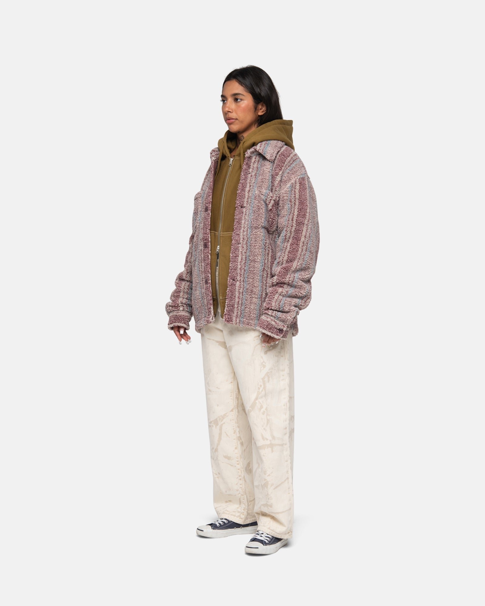 Striped Sherpa Shirt - Unisex Tops & Shirts | Stüssy – Stüssy Europe