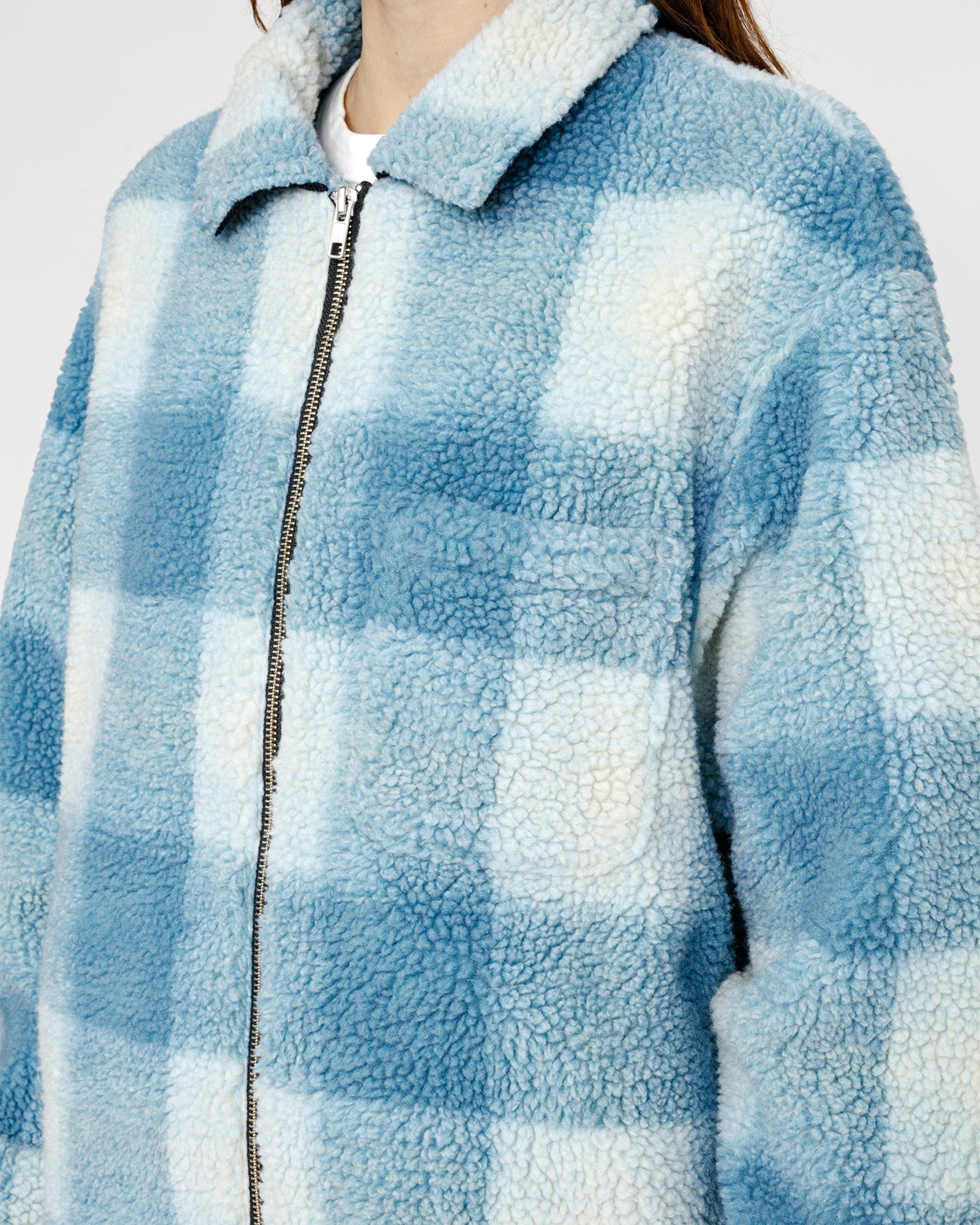 Zip Sherpa Shadow Plaid - Mens Long Sleeve Shirt | Stussy Europe