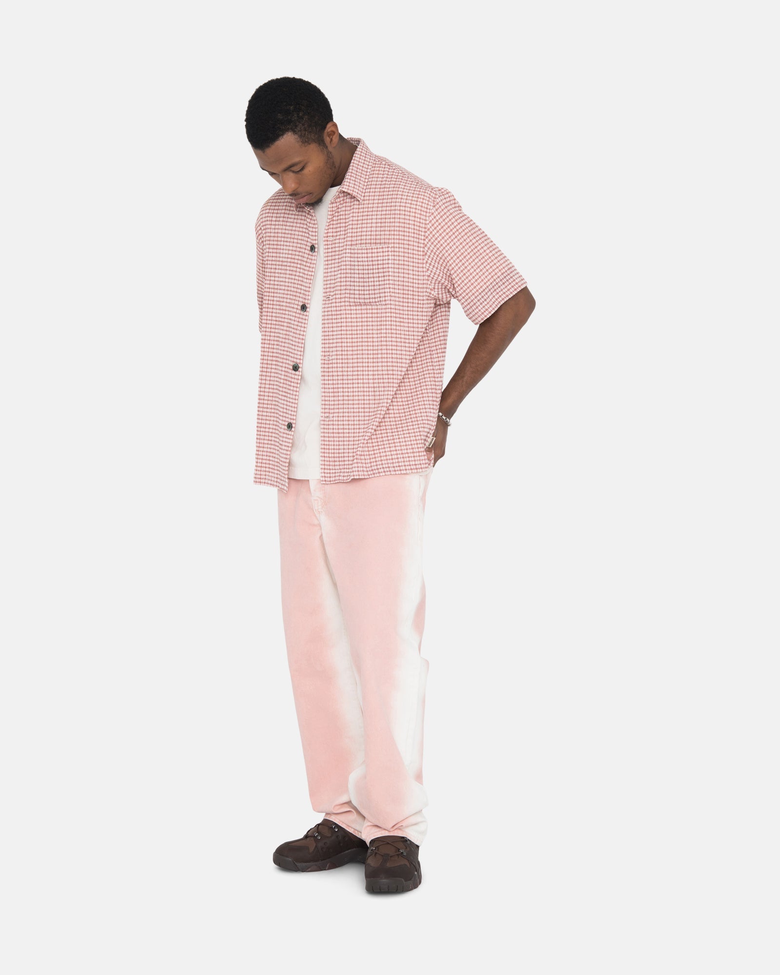 Stussy WRINKLY GINGHAM SS SHIRT - シャツ