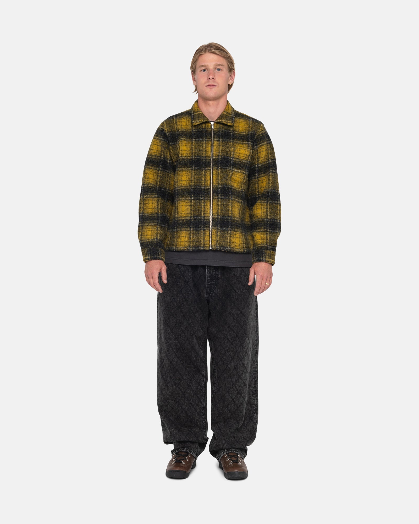 Wool Plaid Zip Shirt - Unisex Tops & Shirts | Stüssy – Stüssy Europe