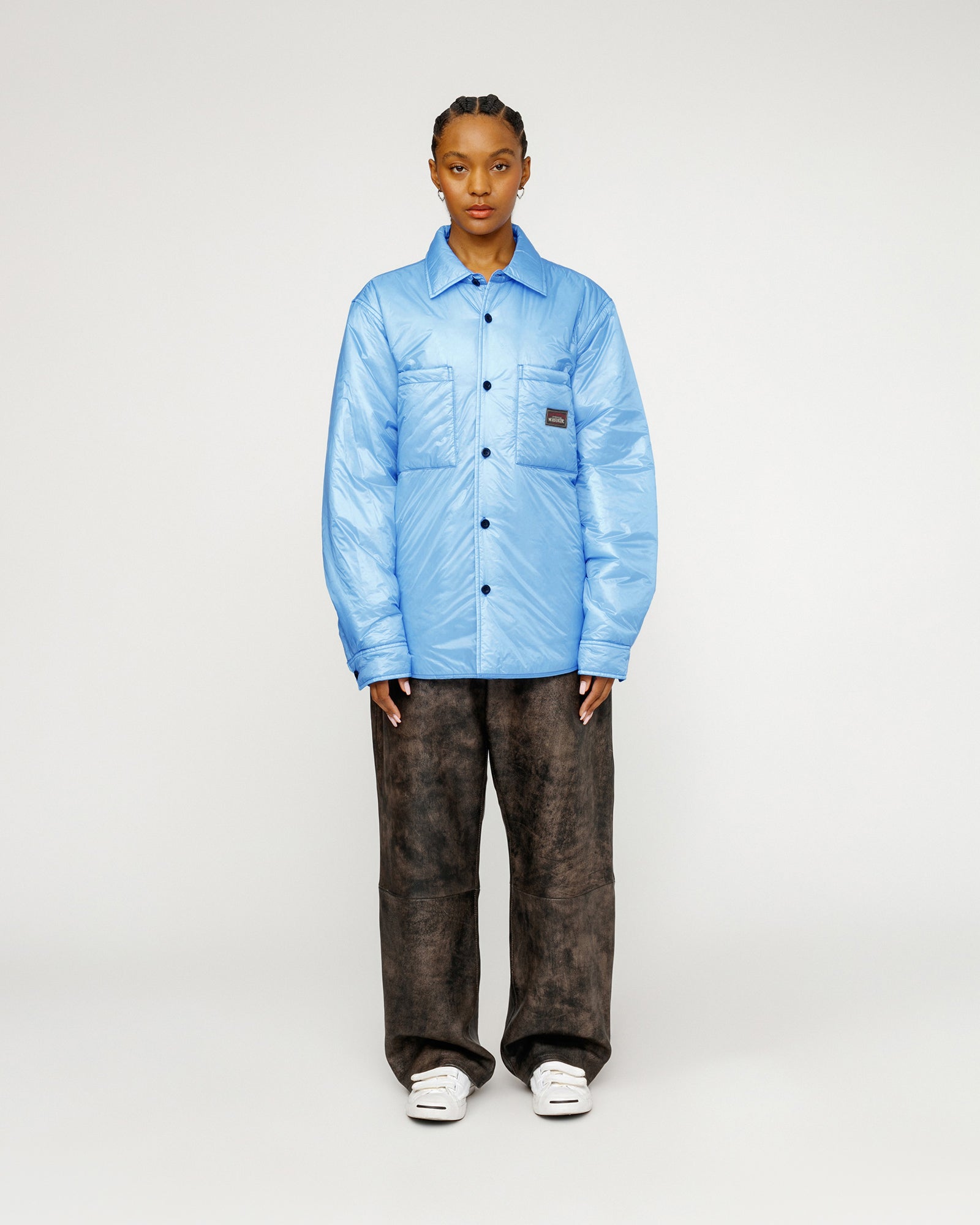 Fatigue Overshirt Nylon - Mens Long Sleeve Shirt | Stussy Europe 