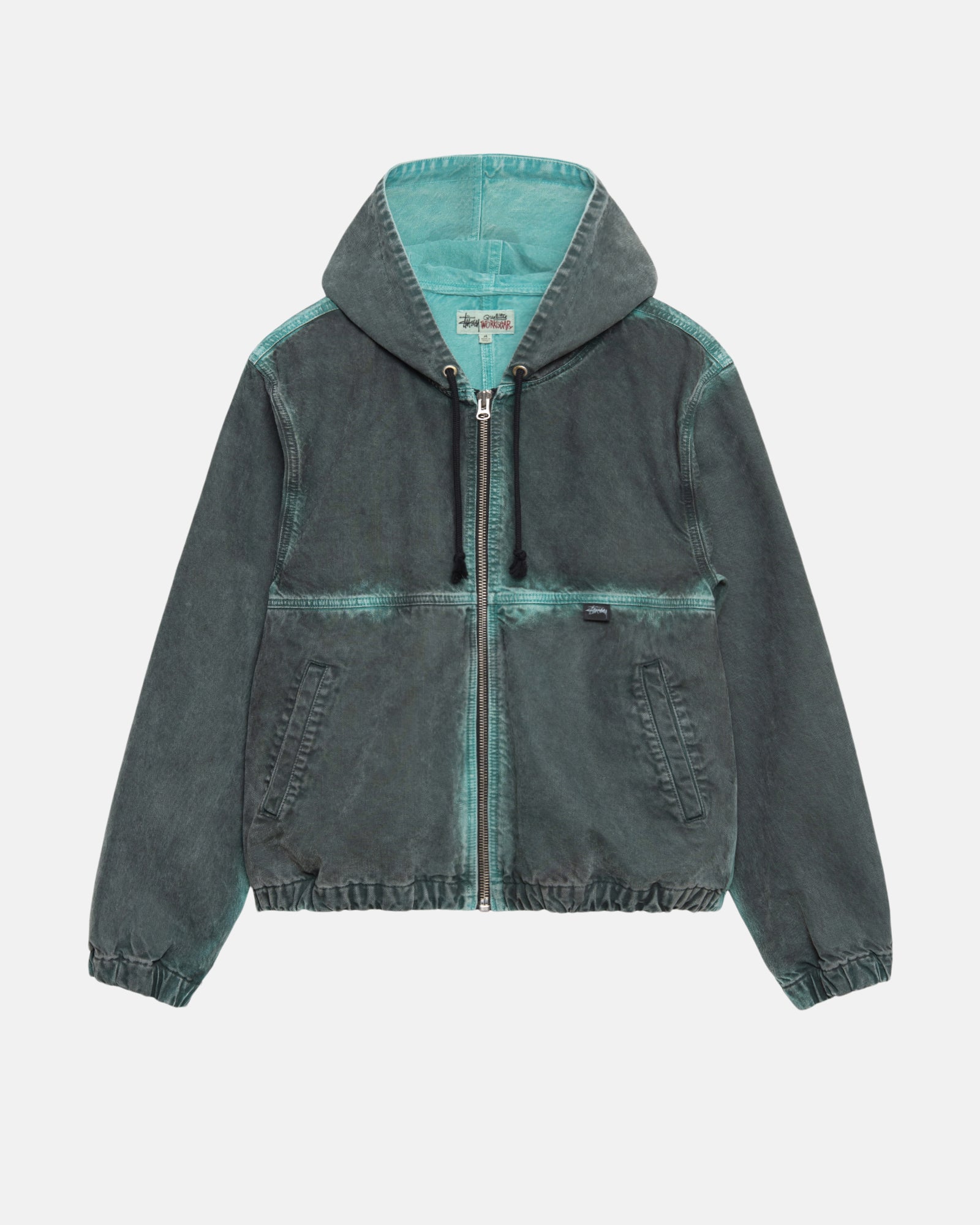 SPRAY DYE HOODED WORK JACKET