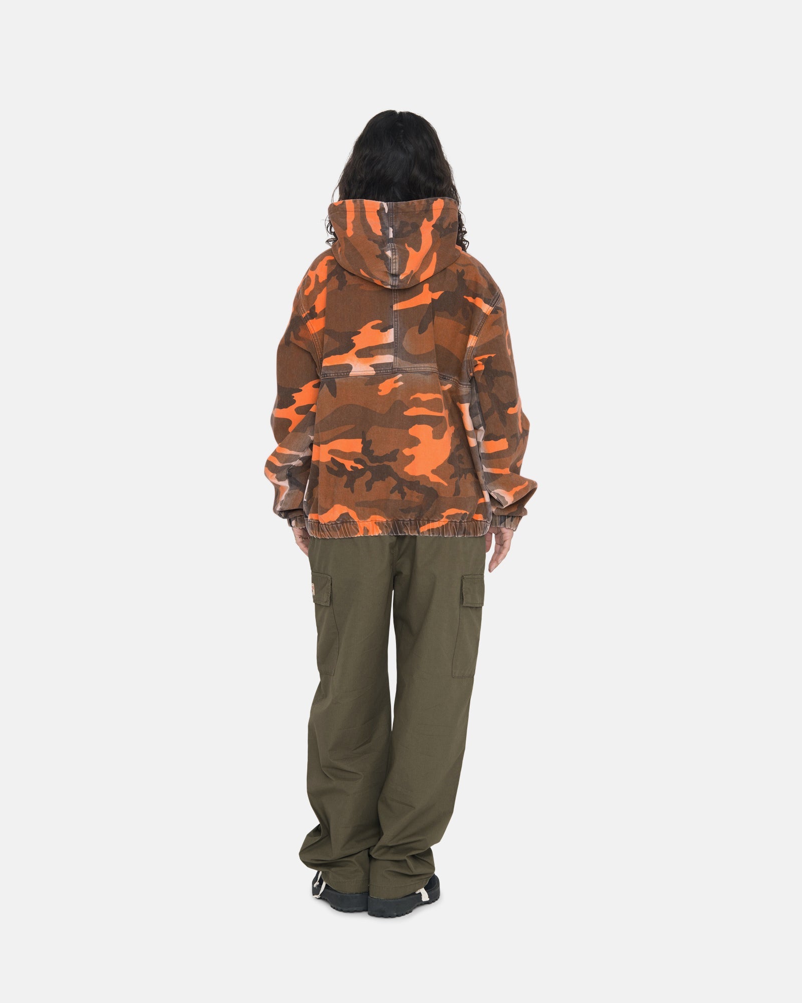 SPRAY DYE HOODED WORK JACKET