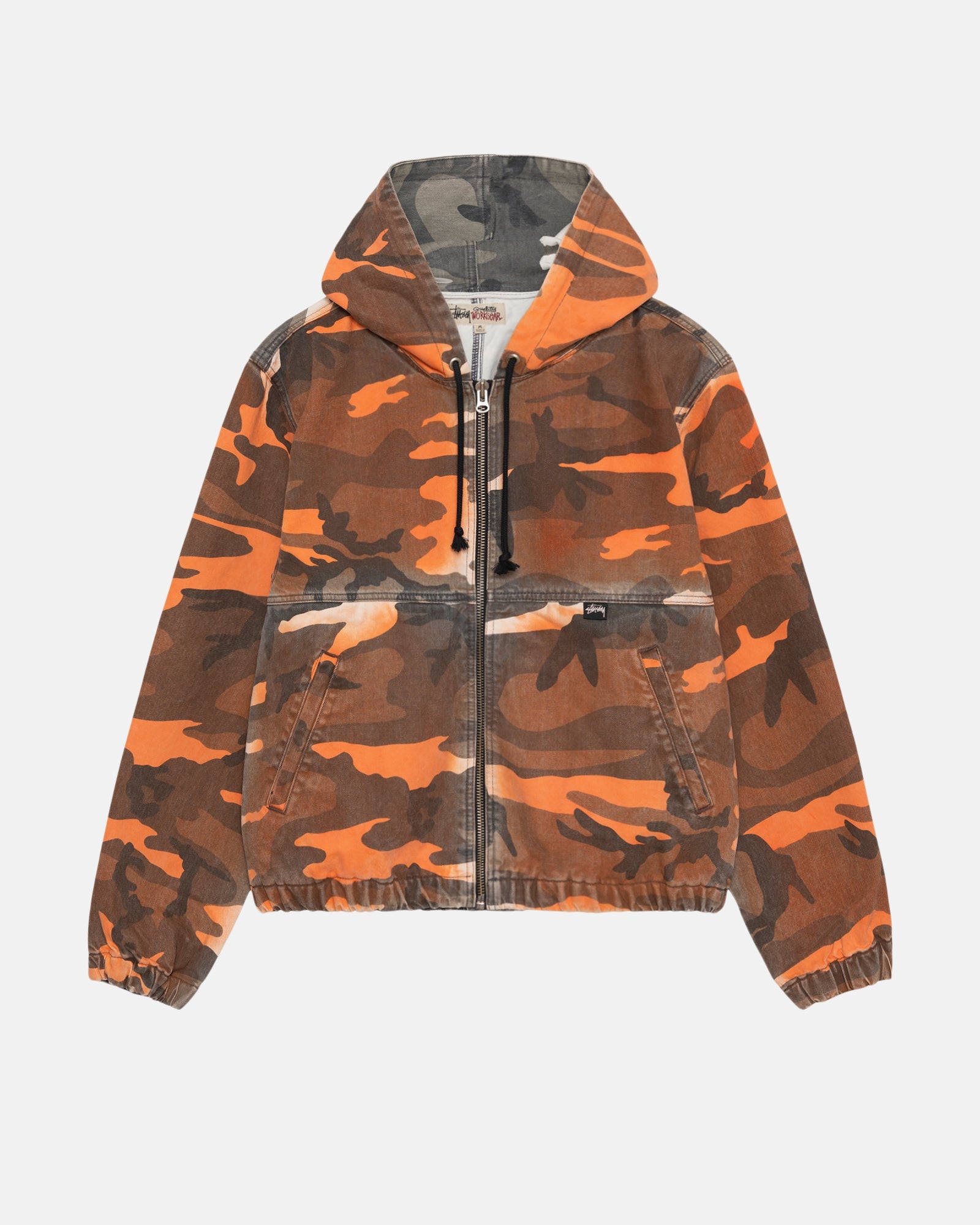 SPRAY DYE HOODED WORK JACKET