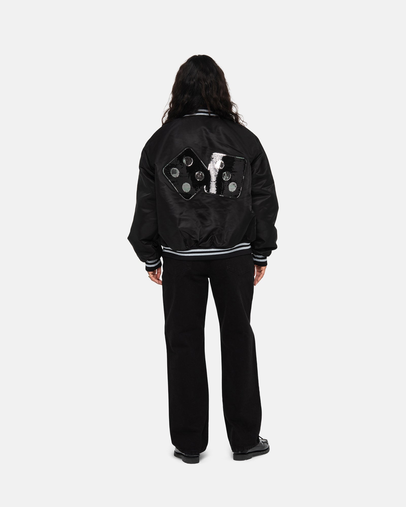 Sequins Satin Jacket - Unisex Jackets & Outerwear | Stüssy