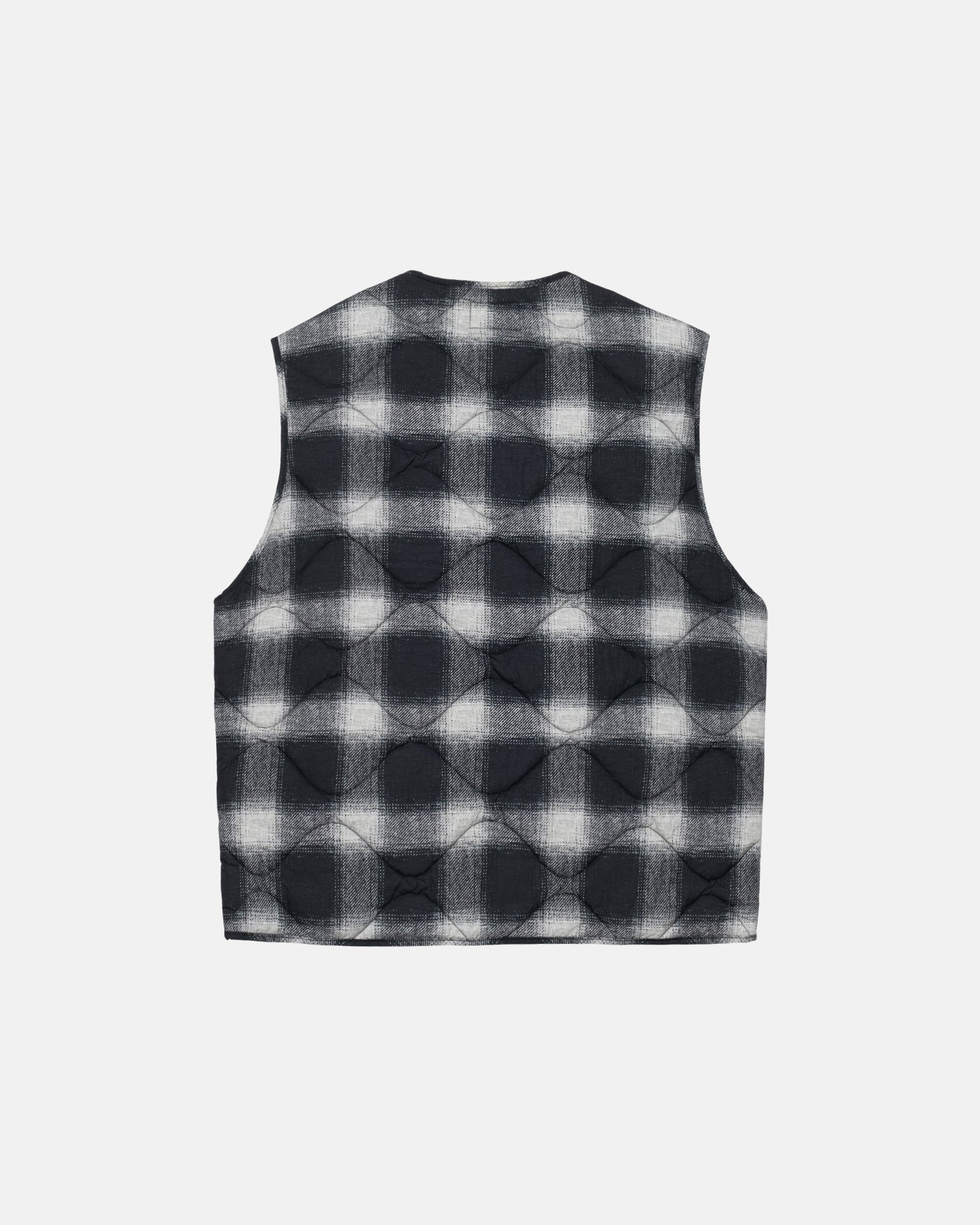 PLAID NYLON LINER VEST