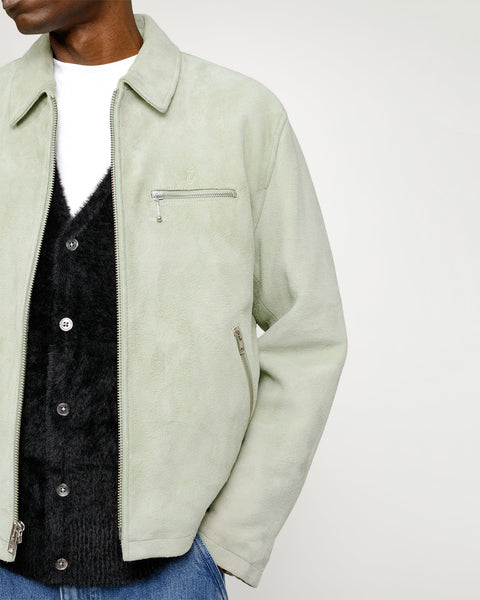 Stüssy Bing Jacket Suede Green Tea Outerwear