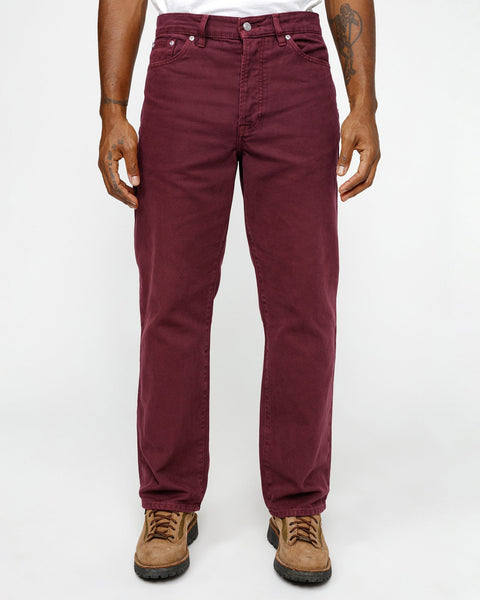 CLASSIC JEAN WASHED CANVAS WINE BOTTOMS
