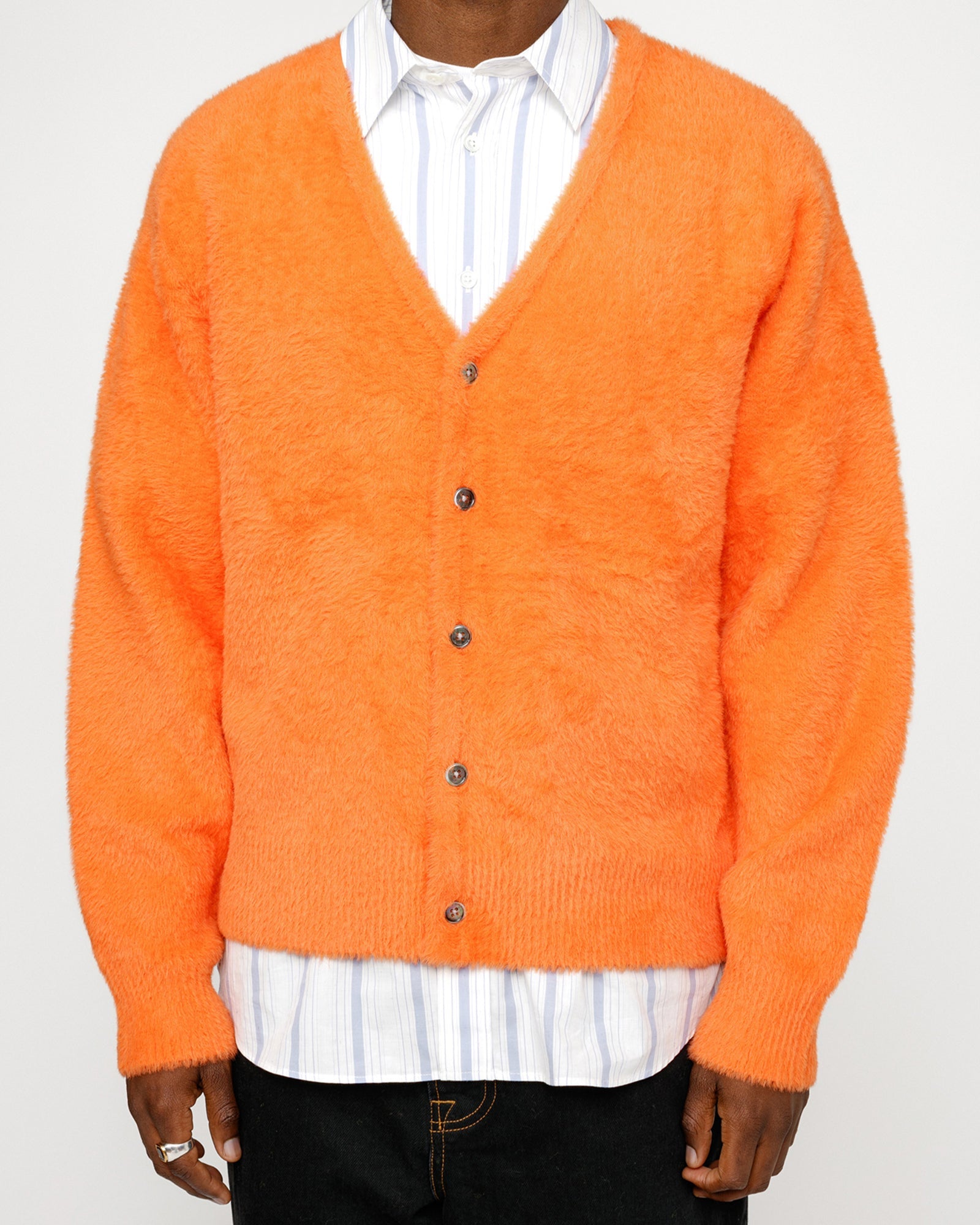 Orange shaggy outlet cardigan