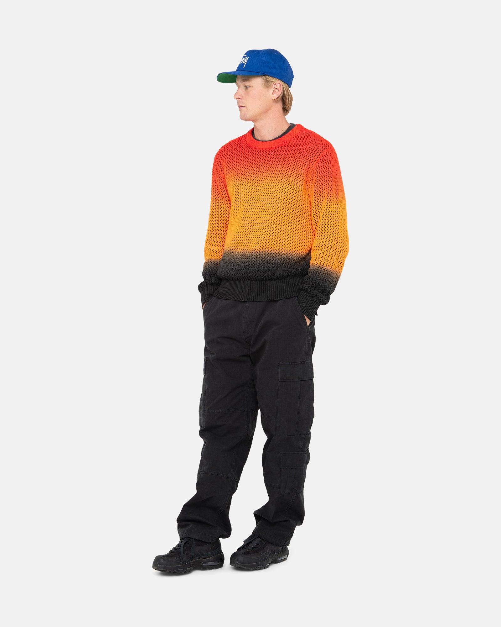 stussy PIGMENT DYED LOOSE GAUGE SWEATER-