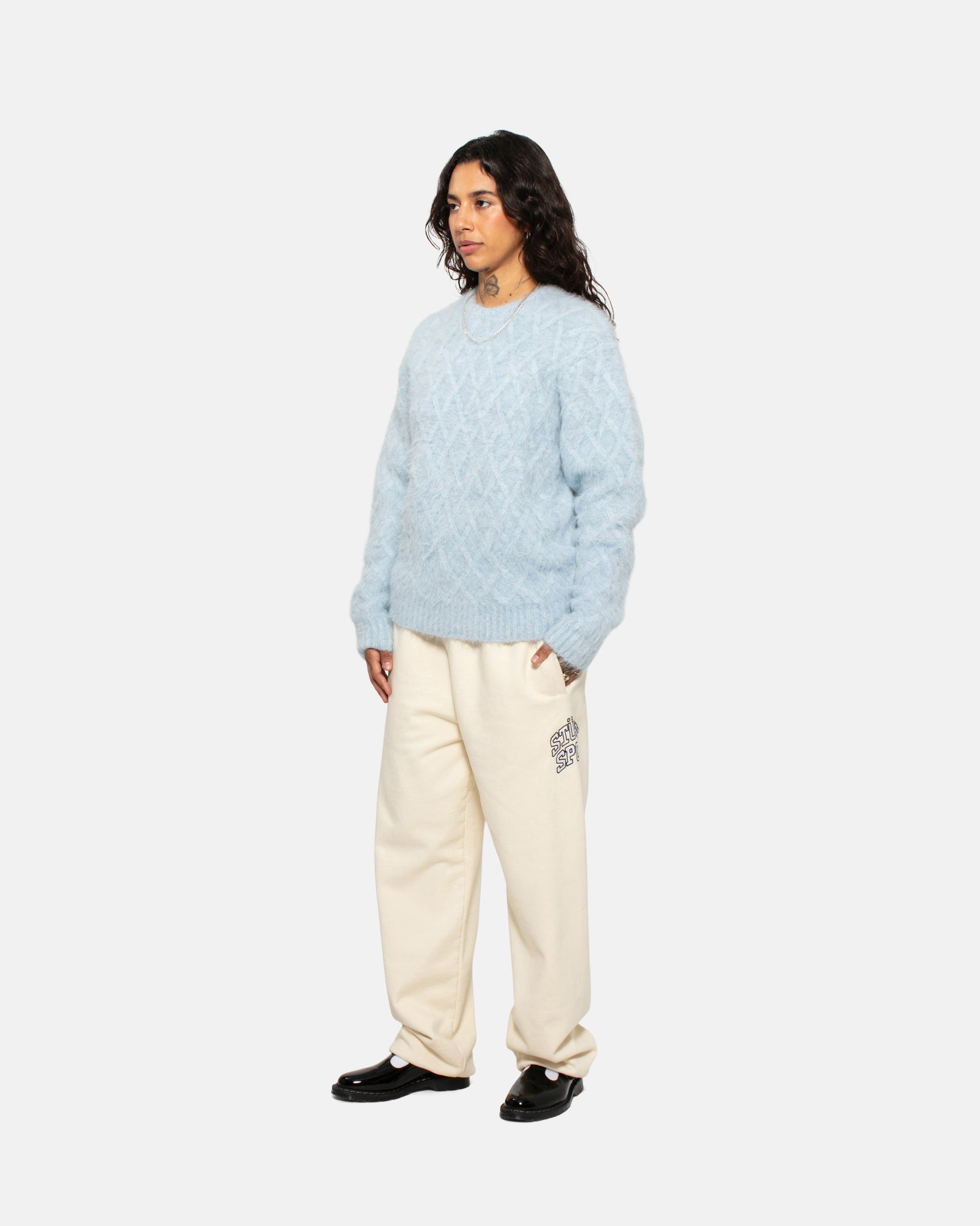 Fuzzy Lattice Crew Sweater - Unisex Sweaters & Knits | Stüssy