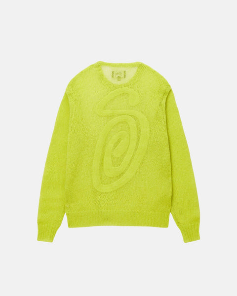 Stüssy S Loose Knit Sweater Lime Knit