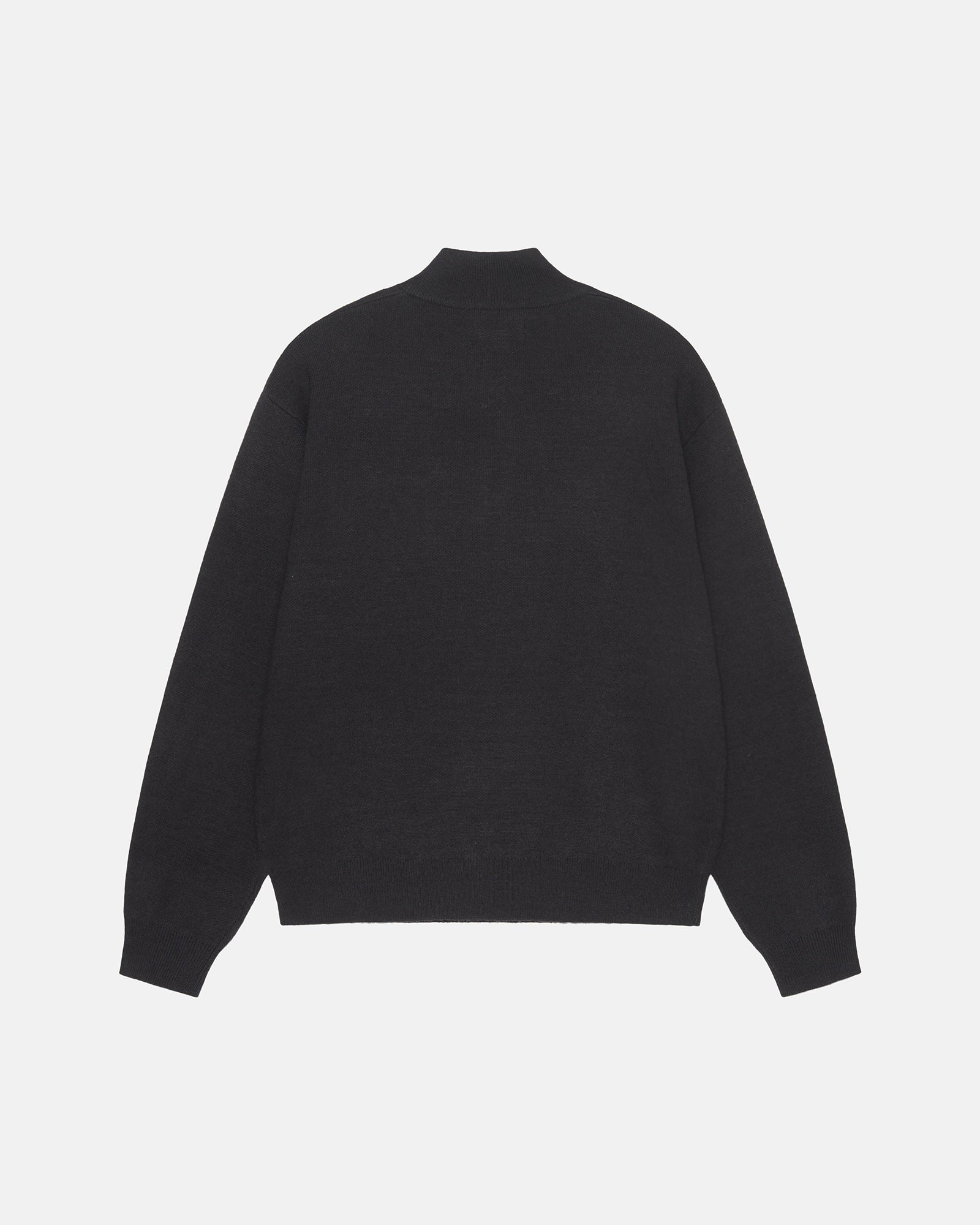 Half Zip Mock Neck Sweater in black – Stüssy Europe
