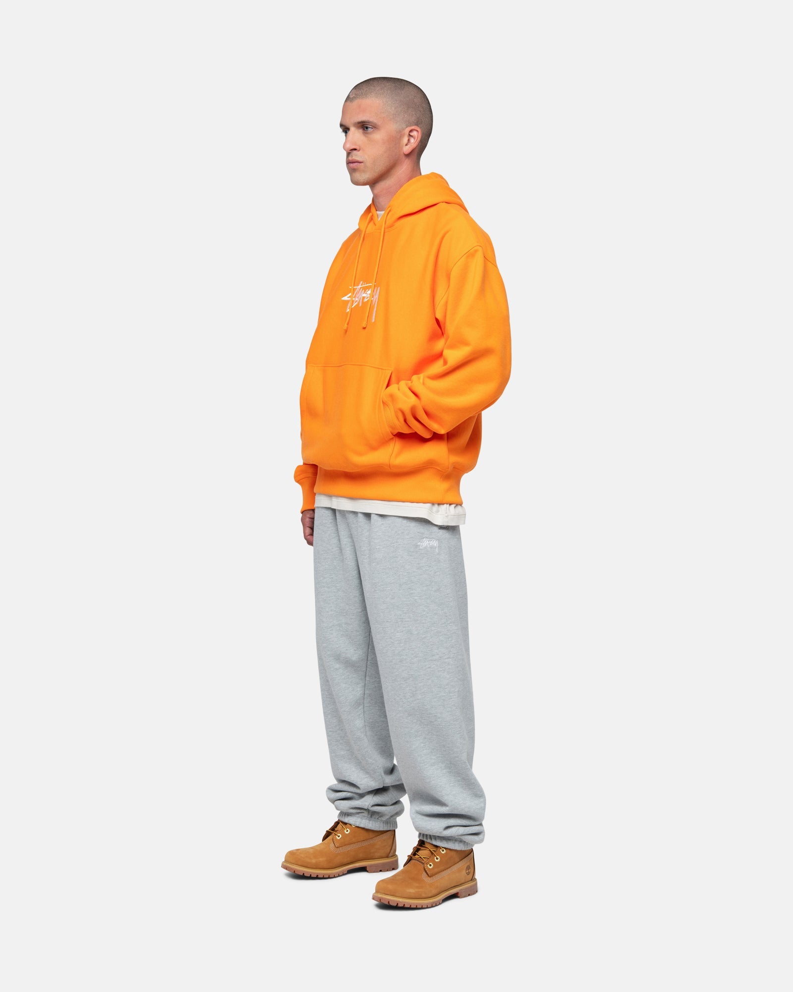 Orange discount stussy hoodie