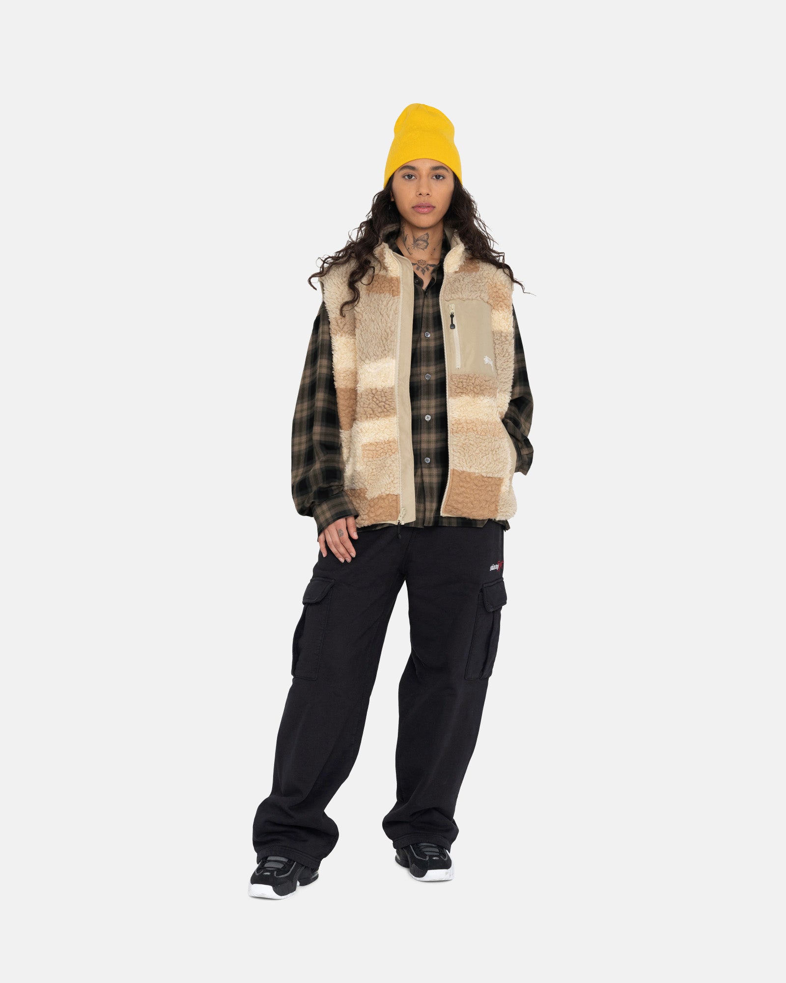 STUSSY COLORBLOCK REVERSIBLE VEST-