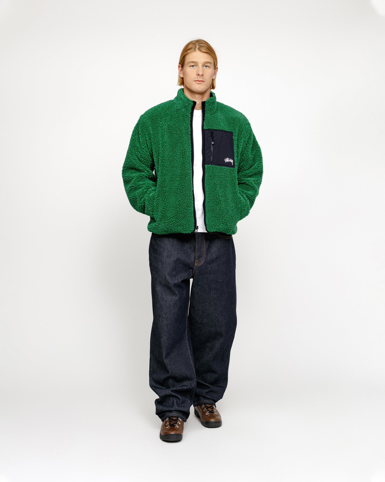 SPANX Reversible Sherpa Jacket in Utility Green