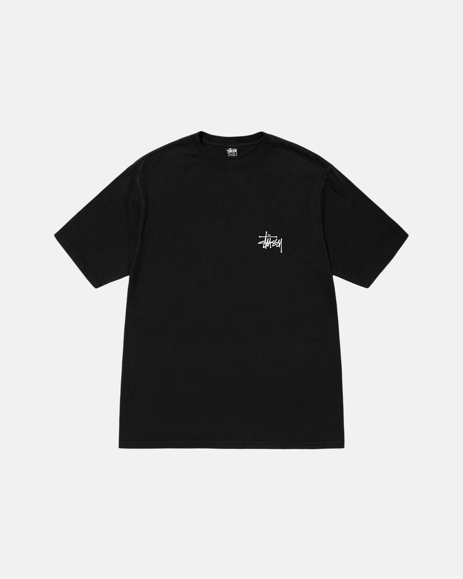 Basic Stüssy Tee Pigment Dyed Black Shortsleeve